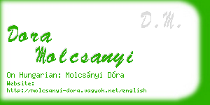 dora molcsanyi business card