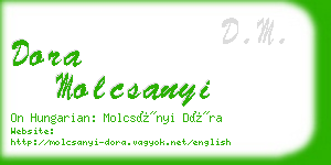 dora molcsanyi business card